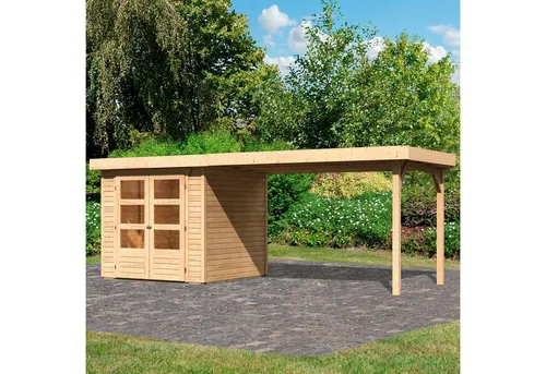 Karibu Gartenhaus Arnis 242x238 cm mit Anbaudach von Karibu