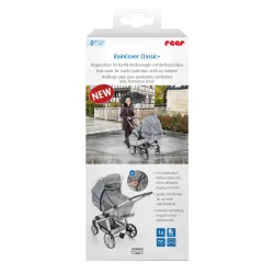 reer GmbH reer RainCover Classic+ Kinderwagen Regenschutz, Regen Schutz mit großem Sichtfenster für optimale Luftzirkulation, 1 Stück 84069