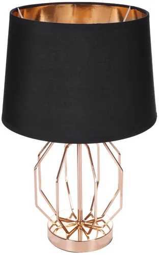 Tischlampe schwarz Industrial Modern mit Textilschirm E27 - Moderne Tischlampe in Schwarz mit industriellem Design, ideal für jeden Raum. Inklusive E27 Sockel für LED-Leuchtmittel, verleiht Ihrem Zuhause einen stilvollen Akzent.