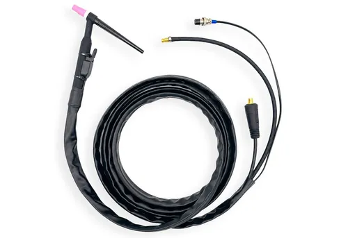 WELDINGER Elektrowerkzeug-Set WIG Schlauchpaket WP9 flex vario DX16 5 polig Dorn 9 mm Gasstecker NW5, flexibler Kopf, Vario-Griffschalter, 5-poliger GX-16 Steuerbuchse