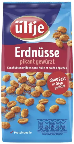 Ültje Erdnüsse Pikant gewürzt - ohne Fett - Nüsse - 900 Gramm