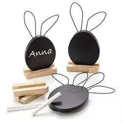 Tafel-Hasen mit Halter, 4 Stück