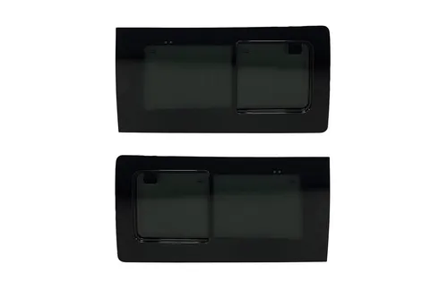 Seitenfenster Schiebefenster VW T6 T6.1 2015-2024 Set - Fensterfolien für VW T6 2015-2024, fahrzeugspezifische Passform und dauerhafte Haltbarkeit. Dunkle Rauchtönung sorgt für Stil und Privatsphäre.