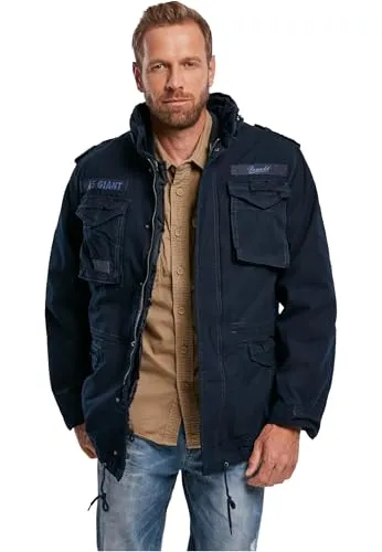 Brandit M65 Giant Jacket - Navy, Größe: 7XL - Funktionsjacken mit 2-in-1 Funktion: Robuste M65 Feldjacke im Military-Look mit herausnehmbarer Innenjacke und verstellbarer Passform – ideal für wechselhaftes Wetter und Outdoor-Aktivitäten.