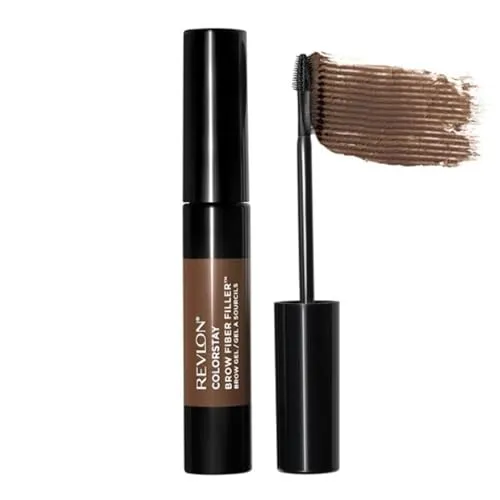 Produktbild Revlon ColorStay Brow Fiber Filler, Wasserfestes und Volumisierendes Wasserfestes Augenbrauengel, 303 Mittelbraun, 6,5 g
