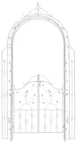 CLP Eisen Rosenbogen Grenada mit Eingangspforte in weiß von CLP