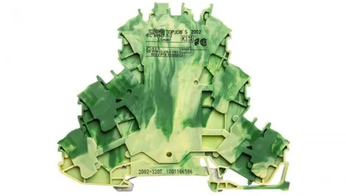 Produktbild Schienenverbinder 3-stöckig 2,5mm2 gelb-grün 2002-3207 TOPJOBS