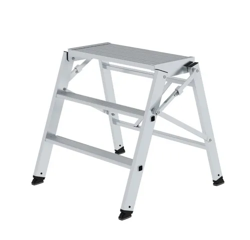 PROREGAL® Klapptritt Klapppodest 2-Stufen Aluminium - Praktisches Klapppodest aus Aluminium, ideal für den professionellen Einsatz. Mit stabilen Stufen und patentierter Neigungstechnik für maximale Sicherheit. Made in Germany, mit 15 Jahren Garantie auf Serienprodukte.