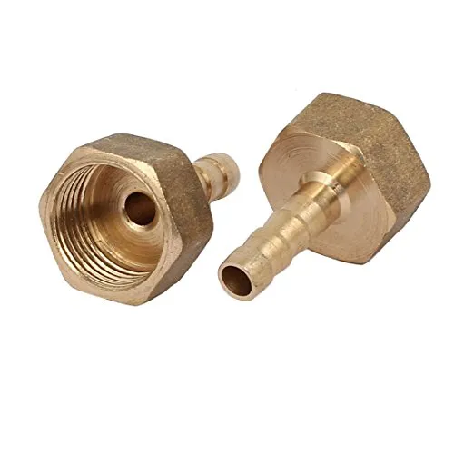 sourcing map 2 Stück Schlauchverbinder G3/8 Innengewinde 6mm Messing Schlauchtülle Schlauchanschluss Schlauchkupplung Stecker Fitting für Wasser Luft Öl Gas Rohrverbindungen