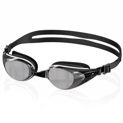 Ambienden Antibeschlag-Schwimmbrille Unisex | Schwimmbrille Erwachsene UV-Schutz Wasserdicht Silikondichtungen | Selbstjustierender Nasensteg Taucherbrille FüR Herren Und Damen