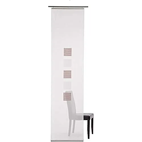 HOMING Schiebegardine Elias - Modernes Design für Ihr Zuhause - Halbtransparente Schiebegardine mit geometrischem Scherli-Muster in Rosa, ideal für Sichtschutz und Raumteilung im Wohnzimmer oder Schlafzimmer.