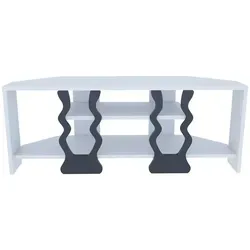 Decorotika Tv-Element, Weiß, Schwarz, Holzwerkstoff, Rechteckig, 35x41.8x110 cm, Wohnzimmer, Wohnwände, Lowboards, Lowboards stehend