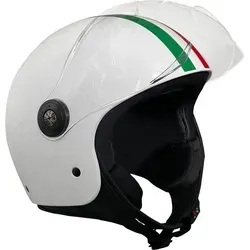 Jethelm 229 Italia Weiß Glanz XL mit Visier - Hochwertiger Motorradhelm - Hochwertiger Jethelm 229 Italia in Weiß Glanz für Motorrad-, Moped- und Rollerfahrer. Geprüft nach ECE-R 22-06 bietet er Sicherheit und Komfort mit einem herausnehmbaren, waschbaren Innenfutter.