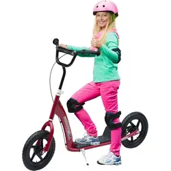 HOMCOM Kinderroller City Roller Scooter 12 Zoll in rot von HOMCOM