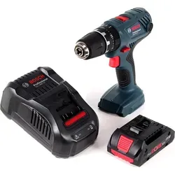 Bosch Professional GSB 18V-21 Akku Schlagbohrschrauber mit 4,0Ah Akku - Kompakter Akku Schlagbohrschrauber für vielseitige Anwendungen. Hohe Leistung mit 55 Nm und schneller Akkuwechsel dank Autolock. Ideal für professionelle Arbeiten mit LED-Beleuchtung.
