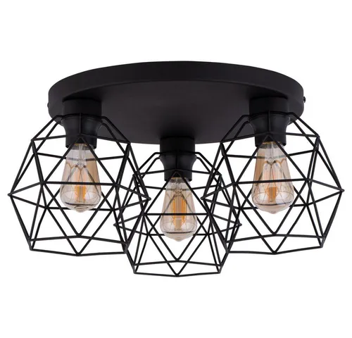 famlights Deckenleuchten famlights, Deckenleuchte Clea in Schwarz E27 3-flammig