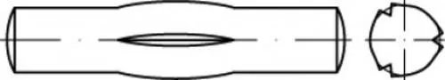 TOOLCRAFT TO-5438034 Knebelkerbstift 4mm Stahl 100St.
