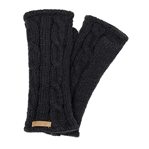 McRon Damen Gestrickte Pulswärmer Emily Schwarz 83 von McRon