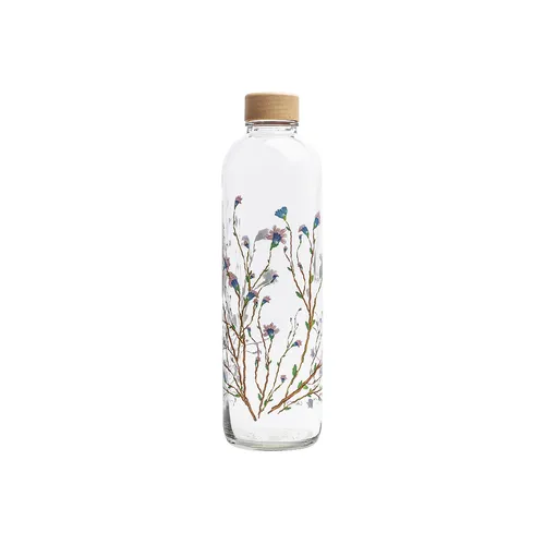 Carry Trinkflasche Hanami, Glas Ø 8,5 cm, 1 l, H 29 cm, klar/mehrfarbig