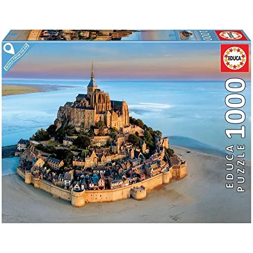 Educa Puzzle Mont Saint Michel - 1000 Teile, anspruchsvolles Puzzle für kreative Köpfe ab 12 Jahren