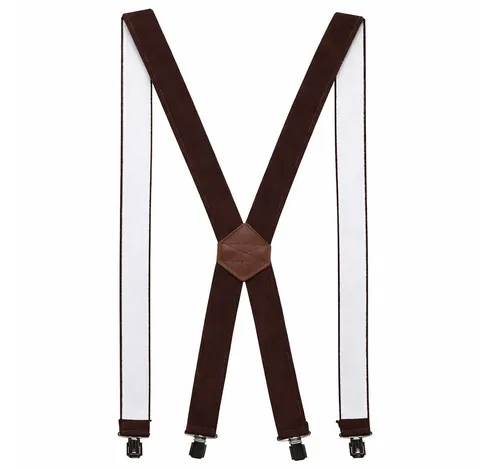 ZUKUNFTSENKEL Hosenträger Hosenträger mit Echtleder in braun von ZUKUNFTSENKEL
