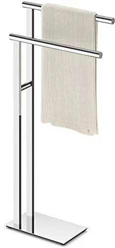 ZACK Edelstahl Handtuchständer SCALA hochglänzend - Handtuchhalter aus hochwertigem Edelstahl, freistehend und mit poliertem Finish für einen eleganten Look im Badezimmer.
