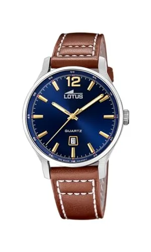 Lotus Mens Stainless Steel Watch with Leather Strap 18954/2