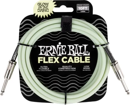 Ernie Ball 6436 Flex Gitarrenkabel 3 m Glow in the Dark in gelb von Ernie Ball