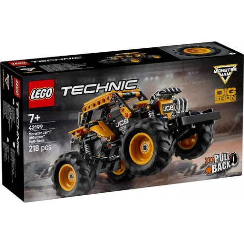 LEGO® Technic 42199 Monster Jam™ DIGatron™ - LEGO® Spielzeug-Monstertruck für Kinder ab 7 Jahren, mit Rückziehmotor für spektakuläre Stunts und authentischen Details wie Schaufel und Greifer.