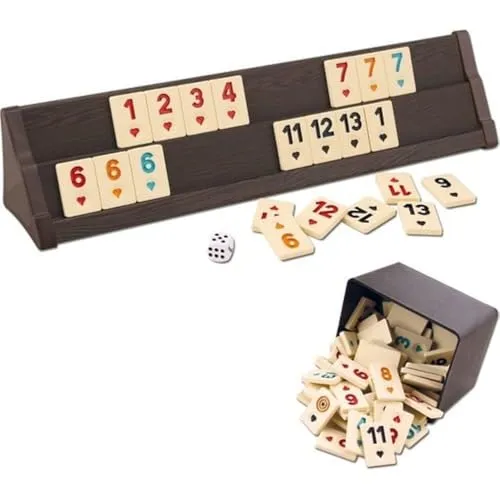Star V.I.P Holz Wooden Rummy Set VIP OKEY mit Melamin Steinen