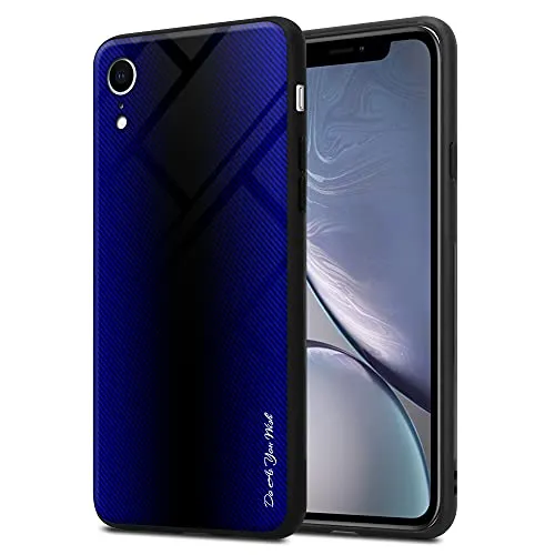 Cadorabo Hülle kompatibel mit Apple iPhone XR Schutzhülle TPU Silikon Case Glas Slim Kratzfest Weiche Gummi mit Rundumschutz Case Hülle für iPhone XR in Lila