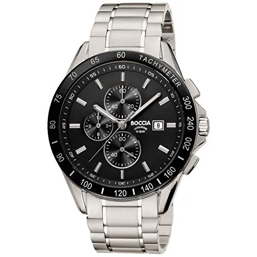 Boccia Herren-Armbanduhr Sport Chronograph Quarz Titan 3751-02