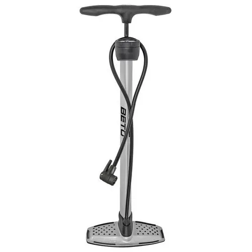 BETO Standpumpe mit Manometer, 160psi - Luftpumpen, hochwertige Aluminium-Pumpe mit Universaldoppelpumpenkopf und rutschfester Fußplatte für sicheren Stand und komfortables Pumpen.