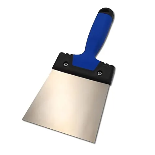 DEWEPRO Fugenspachtel 120 mm – Edelstahlblatt säurebeständig & rostfrei, ergonomischer Softgriff – Präzisionsspachtel zum Verfugen & Glätten für Fliesenleger, Innenausbau & Renovierung