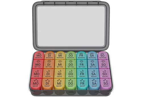 Produktbild Wellgro Pillendose Große Tablettenbox für 7 Tage