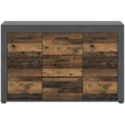 xonox.home Wohnzimmer Jam Sideboard Schrank - Kommode & Sideboard mit 2 Türen und 4 Einlegeböden, elegant und funktional für stilvolle Raumgestaltung. Hochwertige Materialien und nachhaltige Produktion sorgen für Langlebigkeit und Pflegeleichtigkeit.