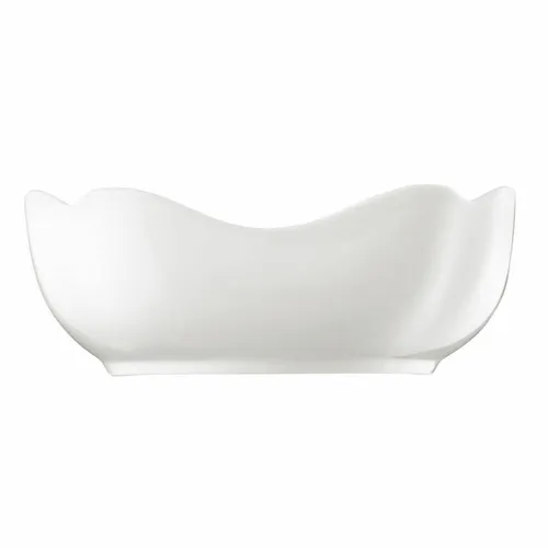 Hutschenreuther Maria Theresia Schüssel Schale Eckig Weiß Ø 18 cm - Elegante eckige Schüssel aus hochwertigem Porzellan, ideal für stilvolle Tischdekoration in der Küche.