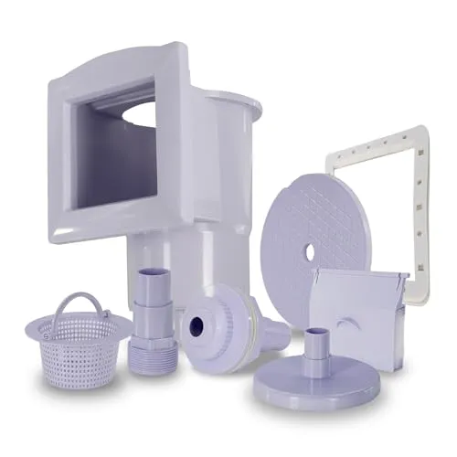 Paradies Pool Skimmer Set - Einbauskimmer in Lavendel - Poolskimmer für sauberes Wasser: Effektive Reinigung durch Skimmerkorb und flexible Klappe. Komplettset mit Einlaufdüse, ideal für Stahlwandbecken und elegante Optik.
