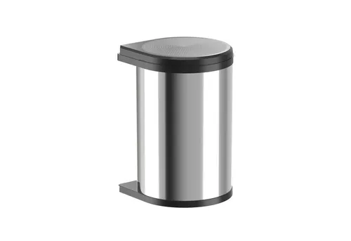 Hailo Abfallsammler 3520001 Mono 20 Liter - Edelstahl Schwarz - Haushaltszubehör: Eleganter Mülleimer aus poliertem Edelstahl mit automatischem Schwenkdeckel für müheloses Entsorgen und ideal für Unterschränke ab 40 cm Breite.