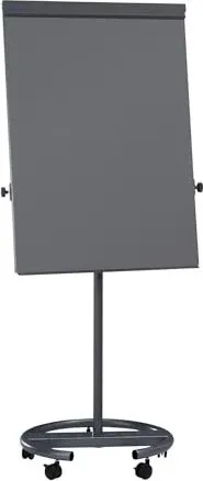 MAUL Flipchart MAULoffice Rundfuß - Flexibles Flipchart mit höhenverstellbarem Standfuß, ideal für interaktive Präsentationen und Schulungen