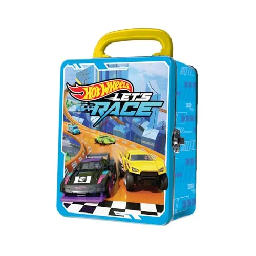Hot Wheels Tin Car Storage Case - Blue