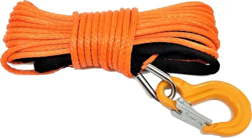 Windenseil orange LIS-6-9999 AIR116 mit Haken 3,5t 6mm Seil Zugseil Kunststoffseil Seilwinde