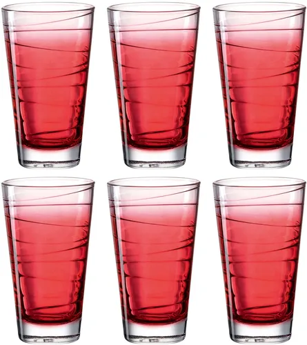LEONARDO HOME 026836 Trinkglas VARIO STRUTTURA 6er-Set - Whiskeygläser: Farbenfrohes 6er-Set mit elegantem Farbverlauf, spülmaschinengeeignet und ideal für den täglichen Gebrauch.