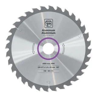 Fein Sägeblatt Alu D=150mm für AHKS 18-57 - Hochwertiges Sägeblatt für präzise Schnitte in Aluminium, ideal für professionelle Anwendungen in der Metallbearbeitung.