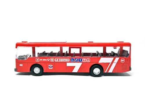 PLAYJOCS GT-8112 Stadtbus, Metallfahrzeug, Kunststoffteile, ideal für Kinder und Sammler.