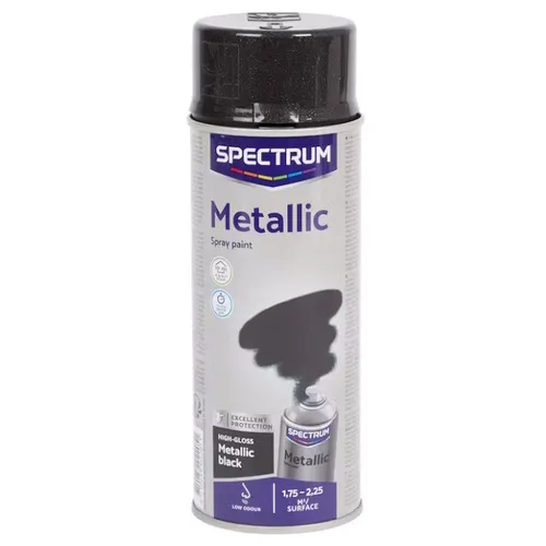 Spray Acryl Schwarz Metallic 400ml von Spectrum