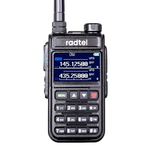 Radtel RT-890 Dual Band HAM Radio 144/430 Color LCD Walkie Talkie with Air Band Reception and Channel Name/FM Radio/VOX/