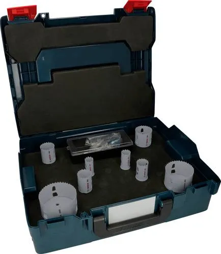 Bosch Accessories 2608594431 Lochsägen-Set - Lochsägen-Set mit 6 Größen (20-114 mm), aus HSS mit 8% Kobalt für hohe Langlebigkeit und präzise Schnitte. Ideal für Elektriker und Sanitärinstallateure bei der Installation von Rohren und Schaltkästen.