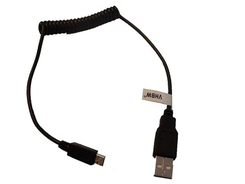 vhbw Kabel USB-A auf Micro-USB kompatibel mit Sony Cybershot DSC-WX500, DSC-WX70, DSC-WX80, DSC-WX60 - Datenkabel, 100 cm Schwarz