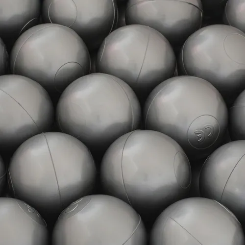 Bälle für Bällebad Baby für Kinder Misioo Plastikbälle Silber Ø6 cm 100 Bälle